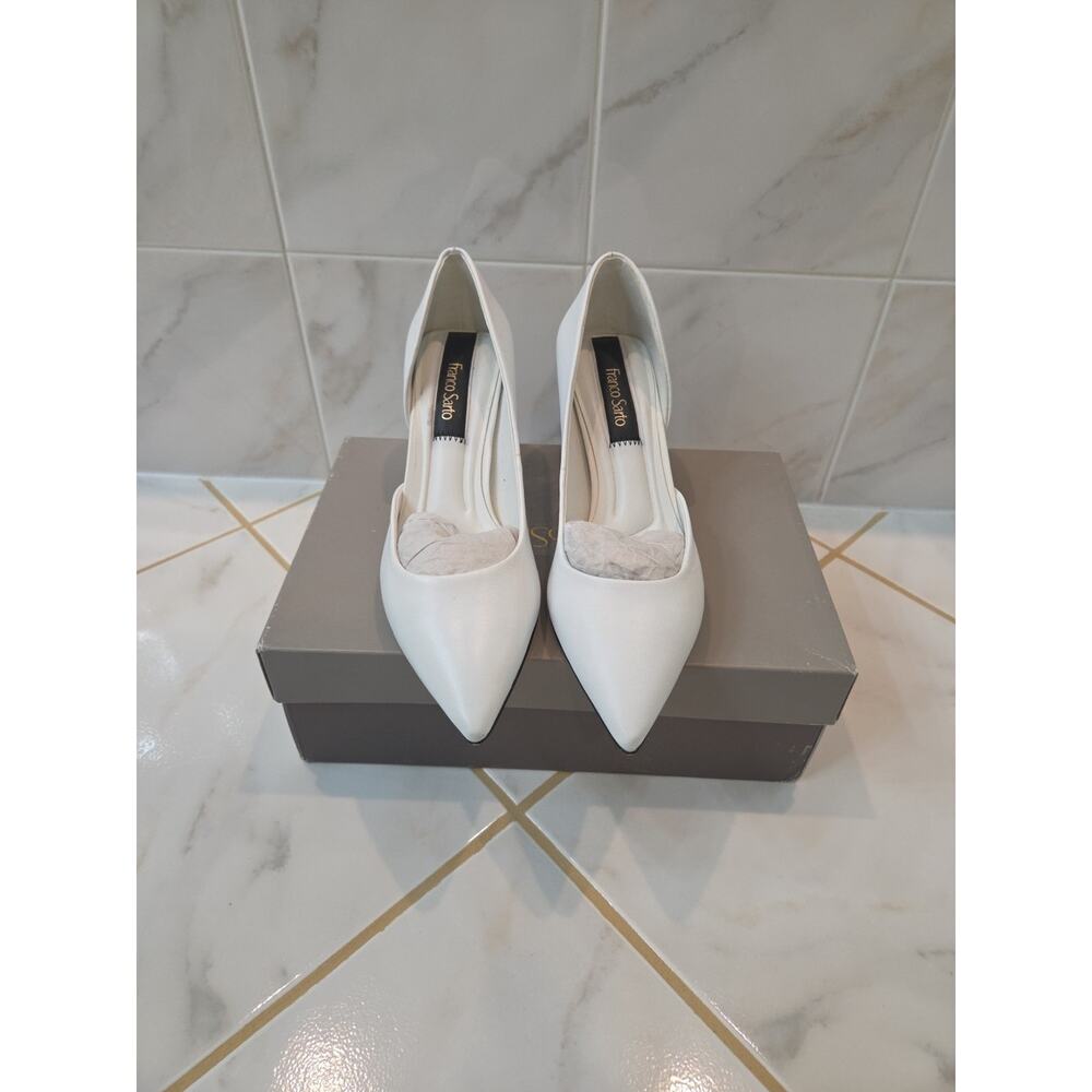 Franco Sarto Women's Lucy White Heels 6M FS